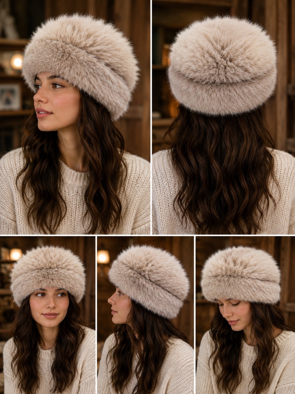 Vintage faux fur hat